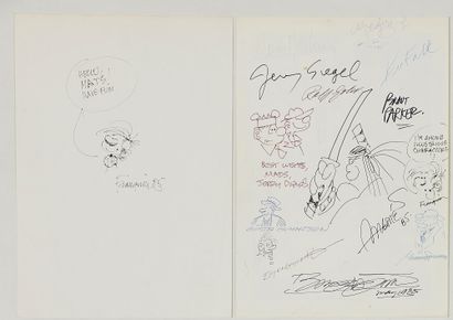 Franquin + Divers * Set of autographs: In 1985, during the Comic's of Helsinborg,...