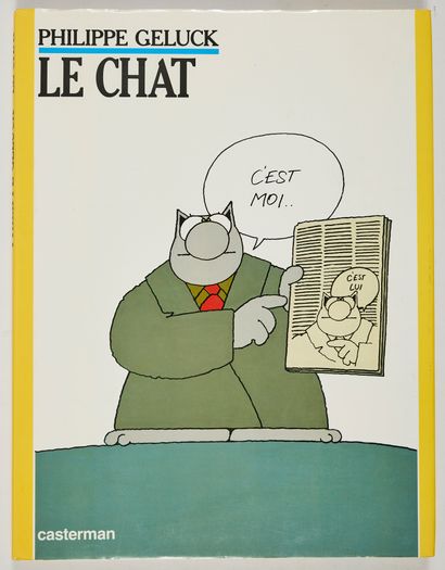 Geluck * Dédicace : Le chat tome 1. Edition originale agrémentée d'un dessin de l'auteur....