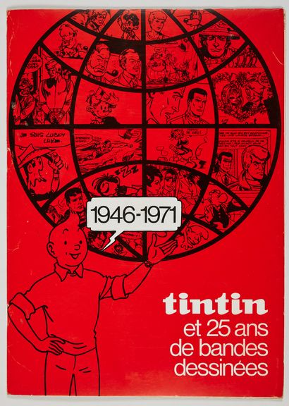 Tillieux * Dedication: Tintin 25 years of comics surprisingly decorated with a drawing...