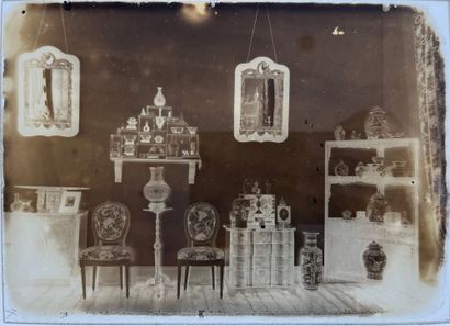 XIXe siècle Ensemble de cinquante-neuf négatifs sur verre au collodion humide.
Huit...