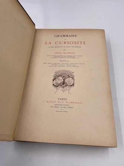 null 1 Volume : "Grammaire de la Curiosité", (L'Art Intime et le Gout en France),...