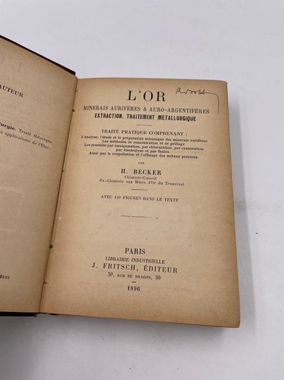 null 1 Volume : "L'Or, Minerais Aurifères & Auro-Argentifères", (Extraction, Traitement...