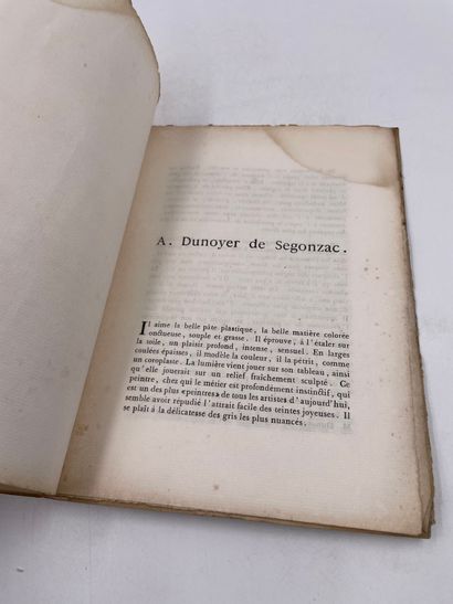 null 1 Volume : "Catalogue de l'Esposition de Peinture & Dessisn de A. Dunoyer de...