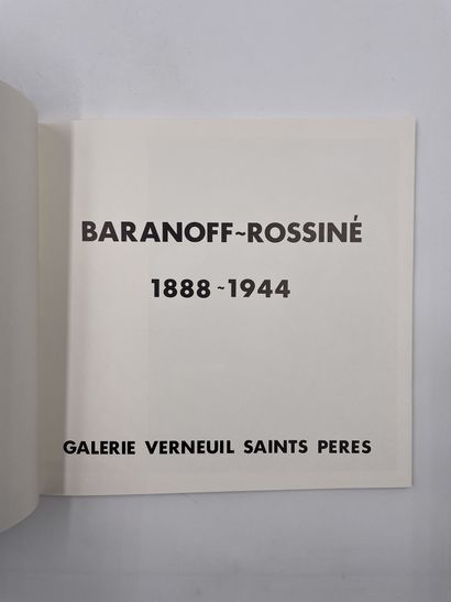 null "Baranoff - Rossine, 1888-1944", Galerie Verneuil Saints Pères, Valentine Marcadé,...