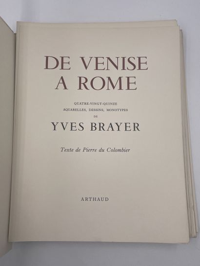 null "De Venise à Rome", Quatre-Vingt-Quinze Aquarelles, Dessins, monotypes de Yves...