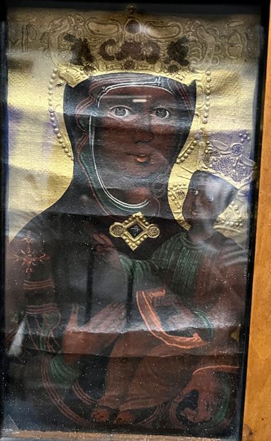 null Icône, Proche-Orient, corca 1900
Vierge noire
Huile sur toile, fond doré
23...