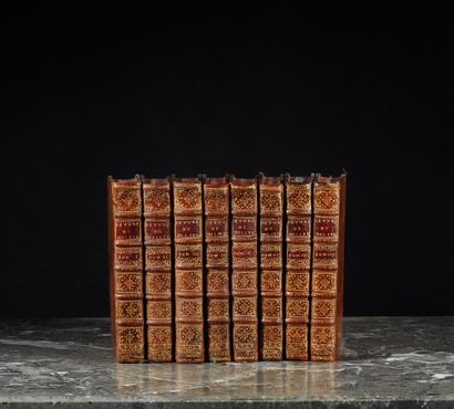 MOLIERE OEuvres. Paris, chez Denis Mouchet 1718. 8 volumes in-8 full calf, spine...