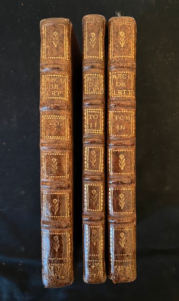 MONTESQUIEU OEuvres. Amsterdam, chez Merkus 1758. 7 volumes in-8 plein veau, dos...