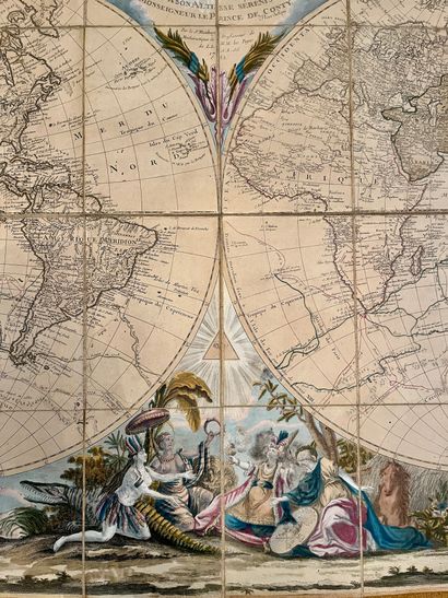 M.A. MOITHEY, ingénieur géographe du Roi Map of the terrestrial globe divided into...