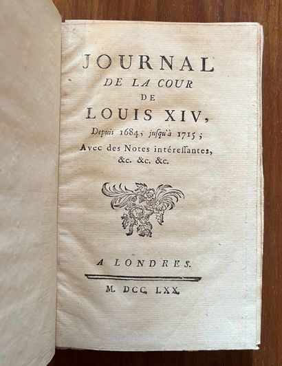 null [LOUIS XIV]
Journal of the court of Louis XIV from 1684 to 175. London 1770....