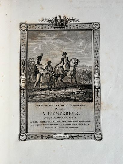 null [BATAILLE]
Relation de la bataille de Marengo. Paris, chez Alex Berthier 1806.
In-4...