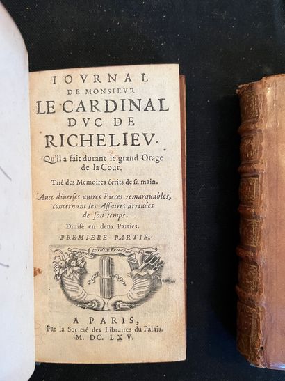 [DUC DE RICHELIEU] Diary of the Cardinal Duke of Richelieu. Paris Librairie du Palais...