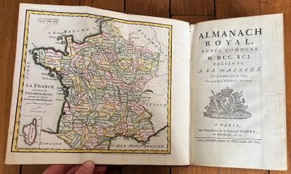 null [ALMANACH]
Almanach royal année commune MDCCXCI. Paris, chez Veuve d'Houry rue...