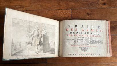 Sieur P.J.F GIRARD Traité des armes. La Haye, chez Pierre de Hondt 1711. In-4 oblong...
