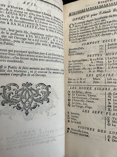 null [ALMANACH]
Almanach royal pour l'an bissextile MDCCLXIV. Paris, chez Le Breton...