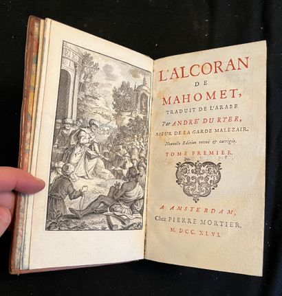André du RYER L'alcoran de Mahomet. Amsterdam, chez Mortier 1746. Deux volumes in-8...