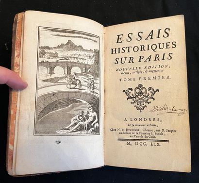 null The Parisian Geographer
Paris, chez Valleyre 1769. Two volumes full calf spine...