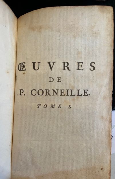 CORNEILLE OEuvres. 10 volumes in-12 plein veau, dos lisse orné, pièce de titre et...