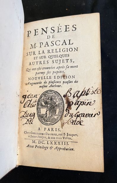 PINTREL The epistles of Seneca. Paris, by Barbin. 1681. Two volumes in-8 full calf...