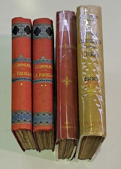 null Ensemble de 4 cartonnages Flammarion et 3 titres. 1) Jean Chapelain, La pucelle...