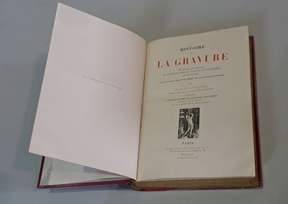null Ensemble de cinq cartonnages Hachette . 1) Duplessis, Histoire de la gravure,...