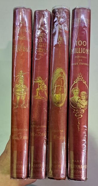 null Ensemble de 4 cartonnages Flammarion. 1) Paul de Sémant, Le lac d'or du docteur...