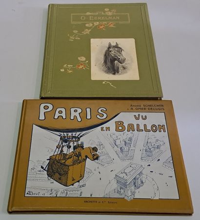 null Ensemble de 2 cartonnages . 1) Schlecher et Georges Cain , Paris vu en ballon...