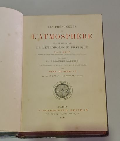 null Esemble de 3 cartonnages . 1) H. Mohn, Les phénomènes de l'atmosphère, ed. Rothschild,...