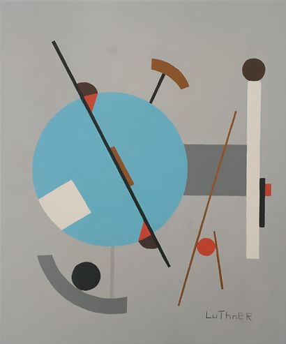 Johann Luthner The blue circle
Oil on canvas, signedėe lower right
55 x 46 cm