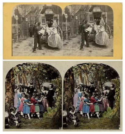 null Scènes de genre, tableaux vivants - Angleterre et France, c. 1860-1880 Observation...