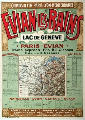 null Evian les Bains PLM 1911 - Maulde Doumenc & Cie Paris Aff. Entoilée. B.E. B...