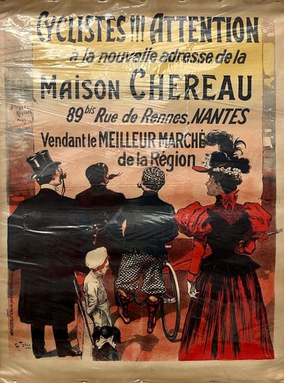TICHON Charles. Cyclists!!! Attention to the new address of Maison Chéreau, Nantes....