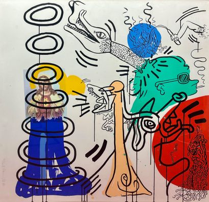 Keith HARING (1958-1990) Apocalypse 5, 1988
Silkscreen in color, signed, dated and... Gazette Drouot