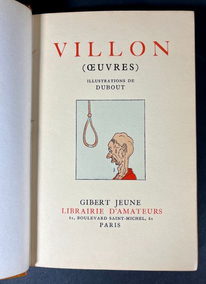 null VILLON François
OEuvres. Le même, this one n°1800. Bound in 8 full orange calf,...