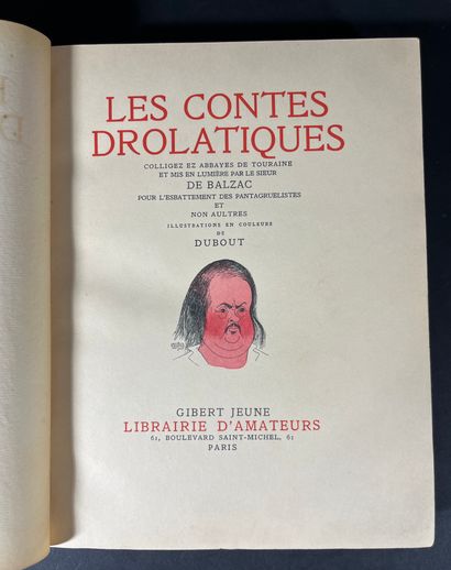 null BALZAC Honoré
Les contes drolatiques. Gibert jeune librairie d'amateurs Paris...