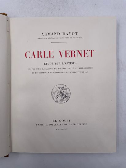 null «Carle Vernet, étude sur l’artiste suivie d’une catalogue de l’oeuvre gravé...