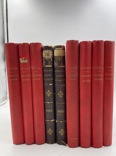 null 9 Volumes : «Catalogue illustré du salon de peinture et de sculture 1882, Ed....
