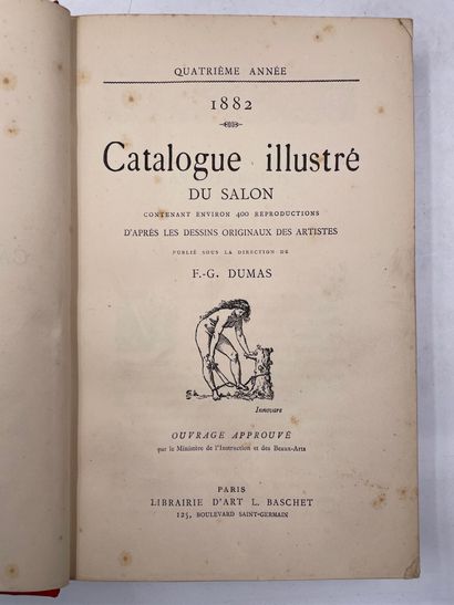 null 9 Volumes : «Catalogue illustré du salon de peinture et de sculture 1882, Ed....