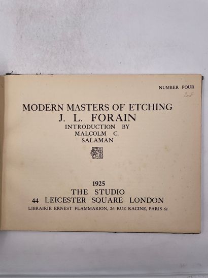 null «Modern master of Etching J L Forain», Malcolm C Salaman, Ed. Flammarion, 1925,...