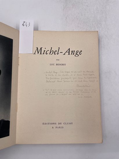 null «Michel-Ange», Luc benoist, Ed. Édition de Cluny, 1941, livre annoté

"DÉLIVRANCE...
