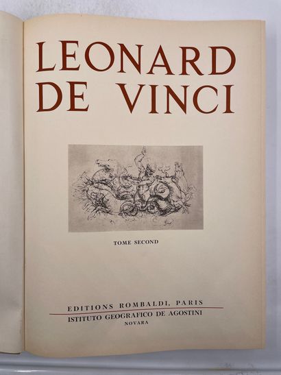 null 2 tomes : «Leonard De Vinci, tome premier», auteur multiple, Ed. Édition rombaldi,...