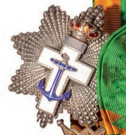 Espagne Ordre du mérite naval. Plaque de Grand-Croix en argent. Division blanche....
