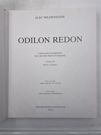 null «Odilon Redon», catalogue raisonné, mythes et légendes, Agnès Lacau St Guily,...