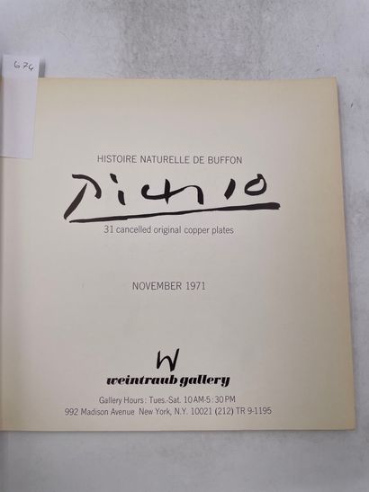 null «Histoire naturelle de Buffon, Picasso», Ed. Weintraub gallery, 1971

"DÉLIVRANCE...