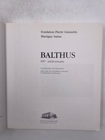 null «Balthus», Jean clair, Dominique Radrizzani, Ed. Fondation pierre Giannadda,...