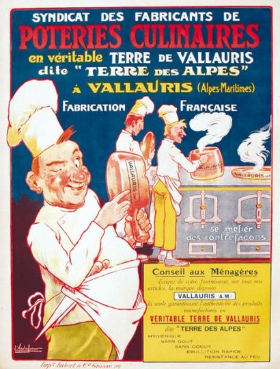VAVASSEUR E. Syndicat des fabricants de poteries culinaires Vallauris Imbert & cie...