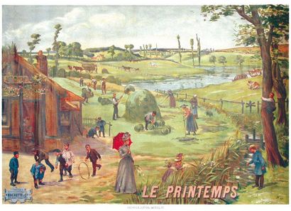 null Le Printemps ( Normandie ) Tableaux encyclopédiques Hachette & Cie, Paris. 1900....