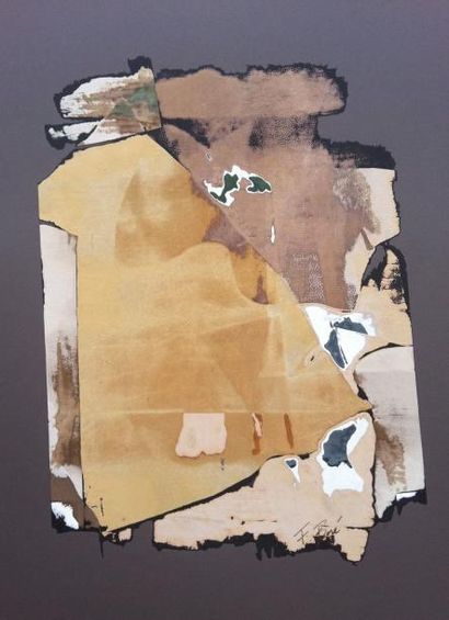 BORÉ Florence Essences/Technique mixte et collage sur carton bois/SBD/78 x 58 cm