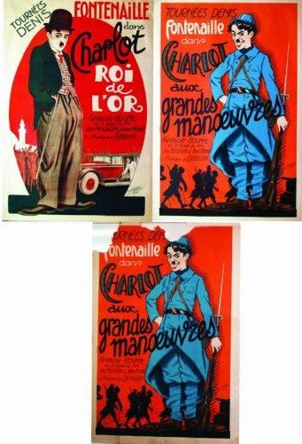 null Lot de 3 affiches Charlot 1927 - CLERICE Lot de 3 Aff. N.E. / Lot of 3 Posters...