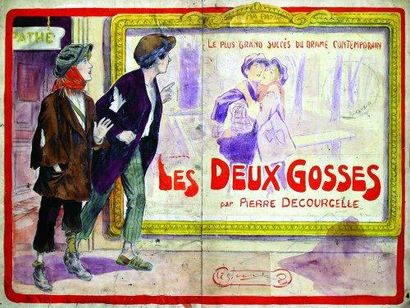 null Les Deux Gosses - CLERICE Gouache originale / Original gouach B.E. B + Déchirures....